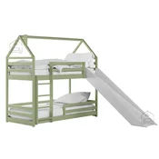 Pograd s toboganom Play - 90x200 cm - olive
