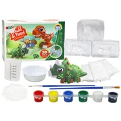 Kreativni umetniški set dinozavrov 3D gips barve