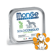 Monge Monoprotein Only Rabbit 150g, Konzervirana Pašteta za Pse od Zecetine