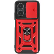 OEM Mayaxess, Ovitek Xiaomi Redmi 15C Odporen MIL-STD 810G Pokrov kamere Obročasto stojalo, Rdeča, (5000275203)