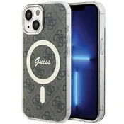 GUESS Maska za telefon iPhone 15 6.1, GUHMP15SH4STW, Magsafe, Braon