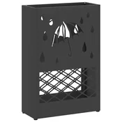 Vidaxl Stojalo za dežnik Črna 28 x 12 x 41 cm Jeklo