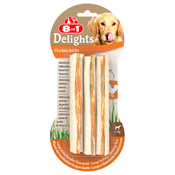8in1 Delights palčke za žvečenje piščanec - Varčno pakiranje: 6x75 g (18 kosov)
