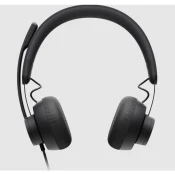Logitech Zone žične slušalke, certificirane za Microsoft Teams, USB-C z adapterjem USB-A, grafitna barva