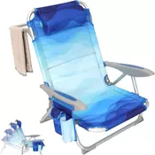 KingCamp WEJOY nastavljiv plažni stol, BluePattern