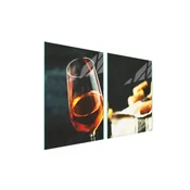 shumee Steklena zaščitna plošča za štedilnik 2x45x52 Vino