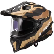 Enduro motociklisticka kaciga LS2 MX701 Explorer C Trick smeda-pješcana