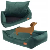 SOFA postelja za majhnega psa Jazbečar Mladiček 70x55x18cm ZELENA