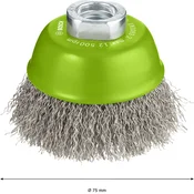 Lončasta ščetka PRO Stainless Steel clean, 75 x 0,3 mm, navoj