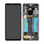 Sony Xperia 10 III - LCD zaslon + steklo na dotik + okvir (Blue) - A5034094A Genuine Service Pack