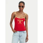 Guess Jeans Top W6YP20 K4202 Rdeča Slim Fit
