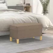 Vidaxl vidaXL Klop, sivo-rjava, 70x35x41 cm, oblazinjena s tkanino