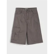 Sinsay - Pamučne wide leg 3/4 farmerke - tamno braon