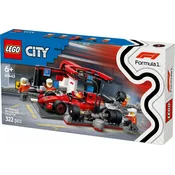 LEGO® City Servisni boks in mehaniki z avtomobilom Ferrari F1 (60443)