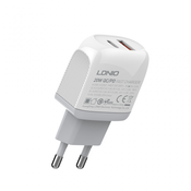 LDNIO Kucni punjac A2316C, PD 20W, QC3.0 18W, sa Type C na Iphone lightning kablom beli