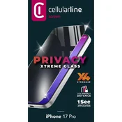 CellularLine Zaščitno steklo Cellularline Xtreme Glass Privacy - Apple iPhone 17 PRO
