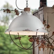 Ferroluce Bela keramična obesek Luca v stilu shabby chic - Dnevna soba/jedilnica - Vintage - bela starinska - Keramika
