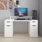Hanah Home radni sto Alen 150cm 2 Drawer 2 Cabinet, 150 cm, beli