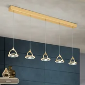 ORION Moon LED bar viseca svjetiljka, 5 žarulja, zlatna - Dnevni boravak/blagovaonica - zlatna, prozirna - Metal