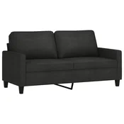 Vidaxl Dvosed črn 140 cm blago