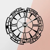 WALLXPERT Dekorativni metalni zidni sat Enzoclock S016 black