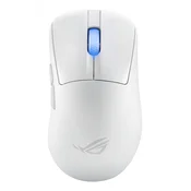 ASUS ROG Keris II Ace Wireless AimPoint White miška Igranje iger Za desno roko RF Wireless + Bluetooth + USB Type-A Optični 42000 DPI