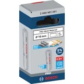 Žaga za izrezovanje lukenj PRO Multi Material, 16 mm, z navojem