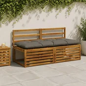 vidaXL Blazina za klop VIANEN 100% poliester Siva 150 x 60 x 12 cm