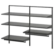 BOAXEL Garderobni sestav, antracit, 125x40x101 cm