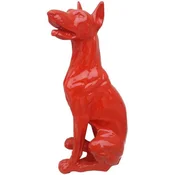 Casa Padrino luxury decorative sculpture dog doberman red H. 80 cm - Large decorative figure - XXL decorative sculpture - XXL decorative figure - XXL animal figure - Luxury XXL figures