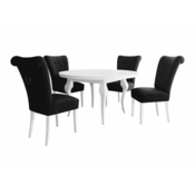 Jedilniški komplet Racine 143 (Bela + Magic Velvet 2219) 76cm, SlogSlog: Moderna klasika