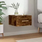 Vidaxl vidaXL Viseča nočna omarica dimljen hrast 35x35x20 cm
