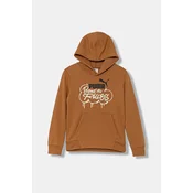 Otroški pulover Puma MID90s Hoodie TR B rjava barva, s kapuco, 688468