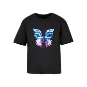 Womens T-Shirt Chromed Butterfly Tee - Black