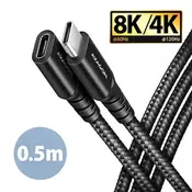 Axagon BUCM32-CF05AB USB kabel USB 3.2 Gen 2x2 0,5 m USB C Crno