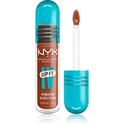 NYX Lip I.V. Hydrating Gloss Stain glos za ustnice 5 ml Odtenek 01 caramel drip