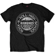 Ramones Rock n Roll High School, Bowery, NYC Black M Majica