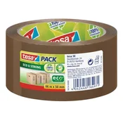 TESA lepilni trak Tesa Tesapack Eco & Strong, 58154, (D x Š) 66 m x 50 mm, rjav, PP, 1 kolut