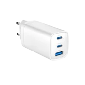 Gembird TA-UC-PDQC65-01-W USB Brzi punjac, 3-port, 65W, GaN, Beli