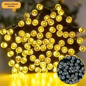 KJB Solarna LED svetlobna veriga, 12 m, 100 LED, večbarvna svetloba
