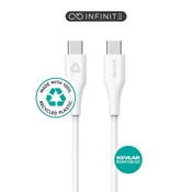 eSTUFF INFINITE kabel USB C-C 3m, bel