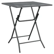 Vidaxl Vrtna miza 60x60x72 cm ekspandirana kovinska mreža antracit