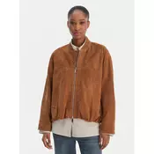 Marella Usnjena jakna Orata 2613441074 Rjava Relaxed Fit