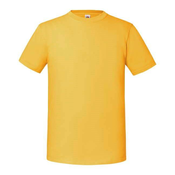 Iconic 195 Ringspun Premium Fruit of the Loom Mens Yellow T-shirt