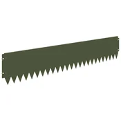Vidaxl Robovi trave 20 szt. 103 x 20 cm Jeklo Olivno zelena