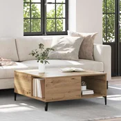 Klubska miza Umetni hrast 80 x 80 x 36,5 cm Inženirski les