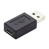 Redukcija USB, (3.0), USB A moški - USB C ženski, črna, plastična vrečka, 5 Gb/s
