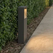 Lucande LED podstavna svetilka Leya, 35 cm, antracit, kovina, IP54 - Sodobni - Aluminij