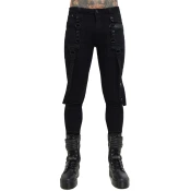 Moške hlače KILLSTAR - Kihilist Bondage - Black - KSRA011536