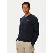 Aeronautica Militare Majica z dolgimi rokavi 262TS2390UJ00372 Mornarsko modra Regular Fit